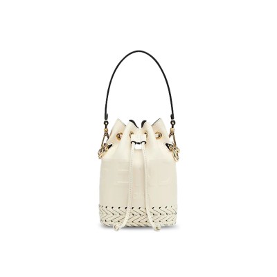 FENDI MINI MON TRESOR WHITE BUCKET BAG 8BS010AGV0F0K7E (20*15*11cm)